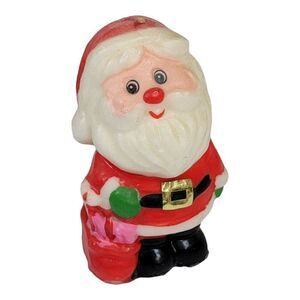 VINTAGE SANTA GURLEY CANDLE 5" With Toy Bag Wax Decoration Figurine Kitschy Mcm